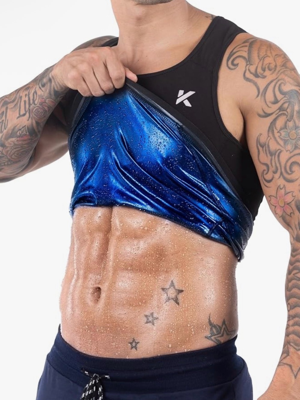 Kewlioo Men’s Sauna Vest Sweat Compression Shirt Black / NWT